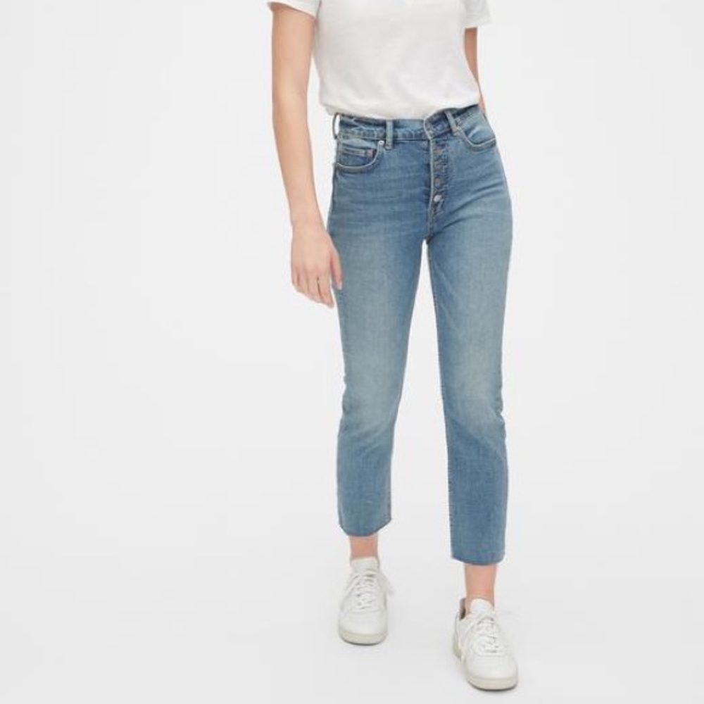 GAP High Rise Button‎ Fly Cigarette Jeans - Picture 2 of 9